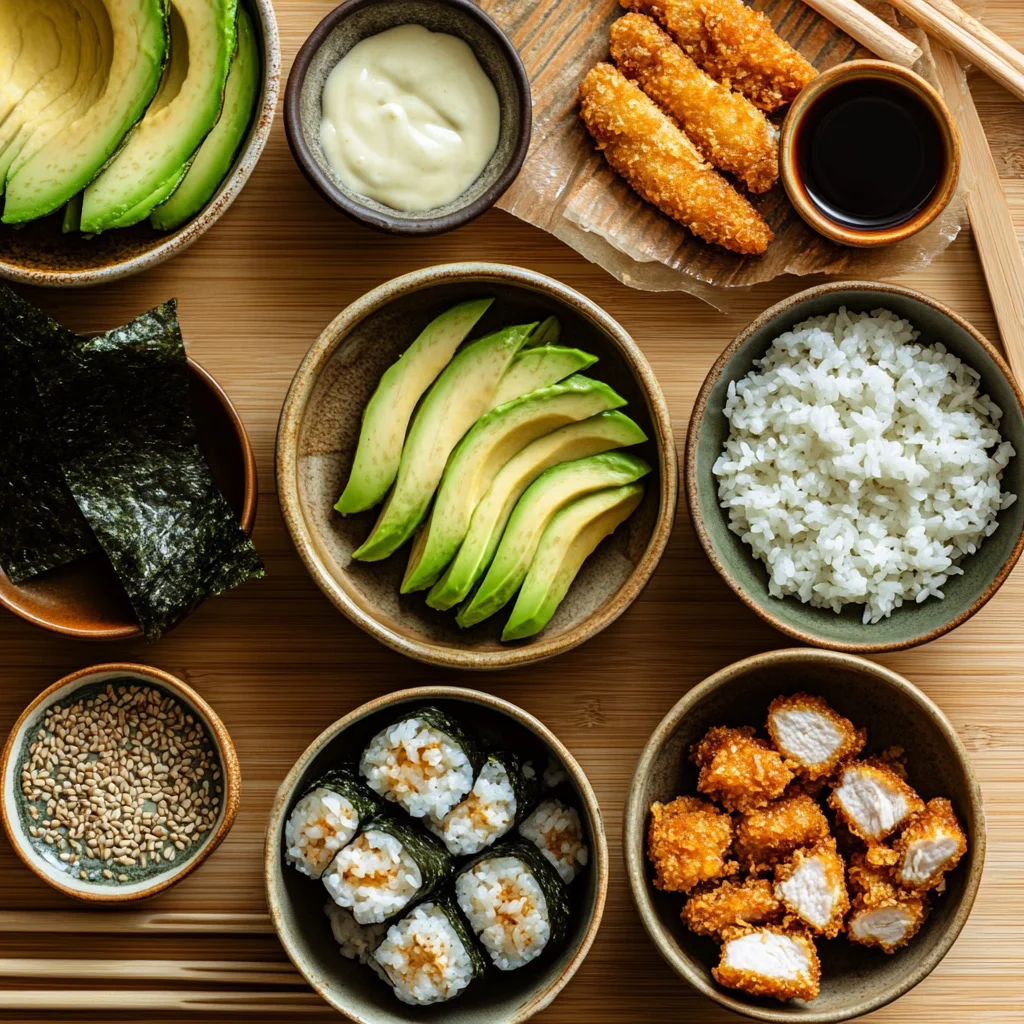 Chicken tempura rolls 2