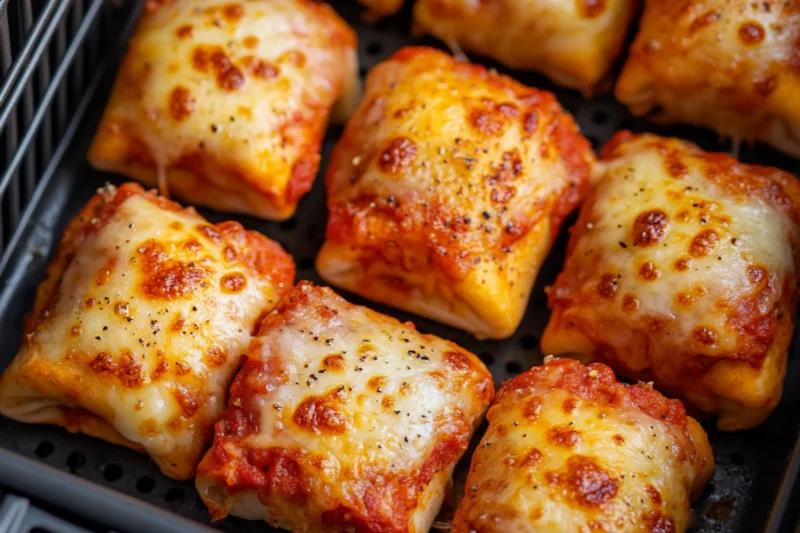 How long do you cook pizza rolls in an air fryer? Cooking frozen pizza rolls in an air fryer at 380°F for 6 to 8 minutes for a crispy, golden finish.
